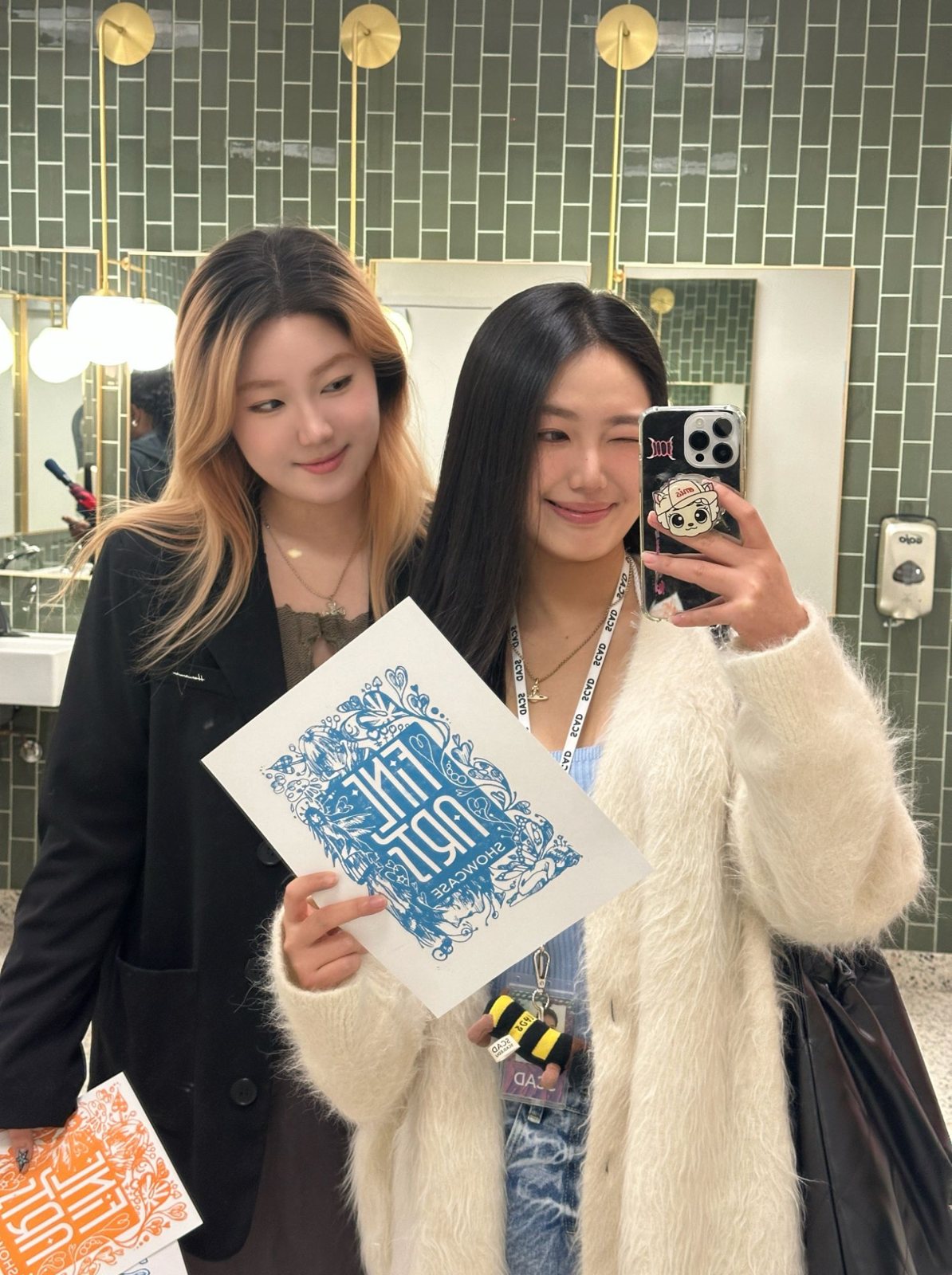Wenxin and a friend at the SCAD Fine Art Showcase