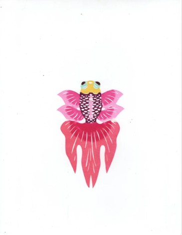 Traditional Weixian paper-cut: carp