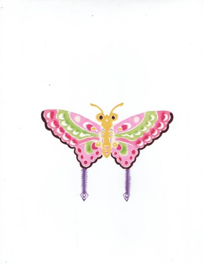 Traditional Weixian paper-cut: butterfly
