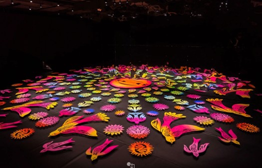Traditional Weixian paper-cut: flower