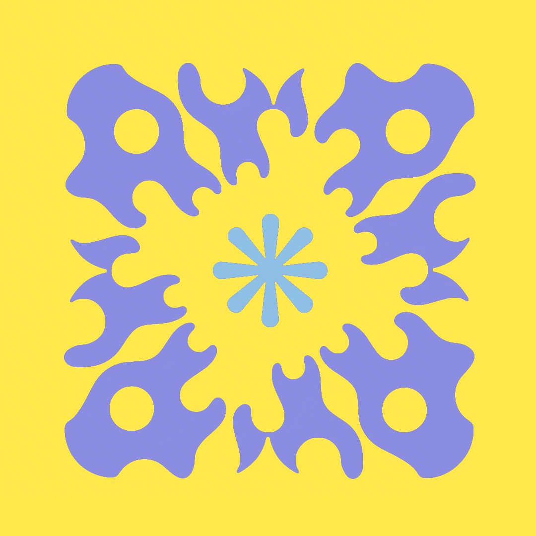 Rotating paper-cut pattern study 4