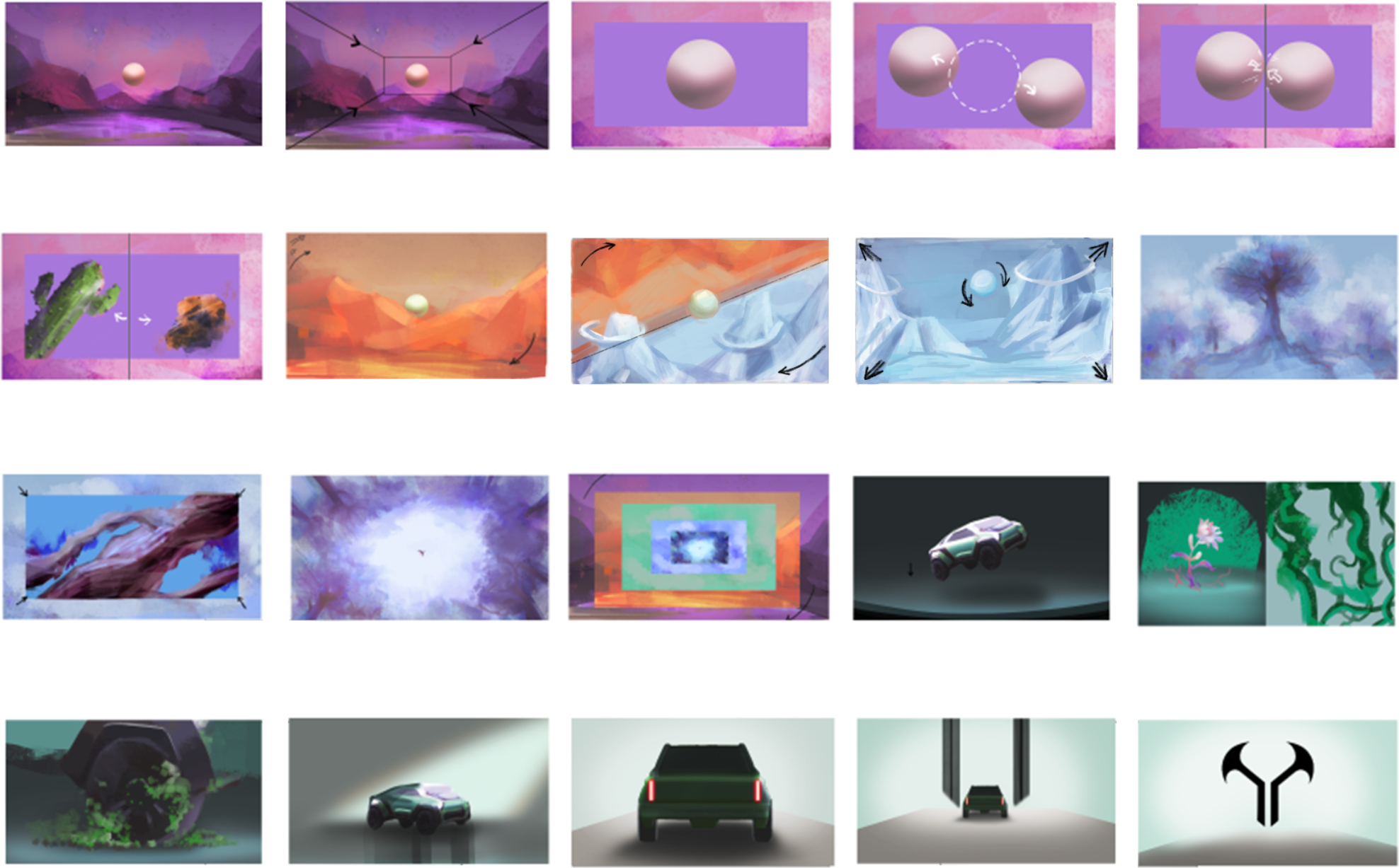 TYR REVERIE storyboard, acts one and two