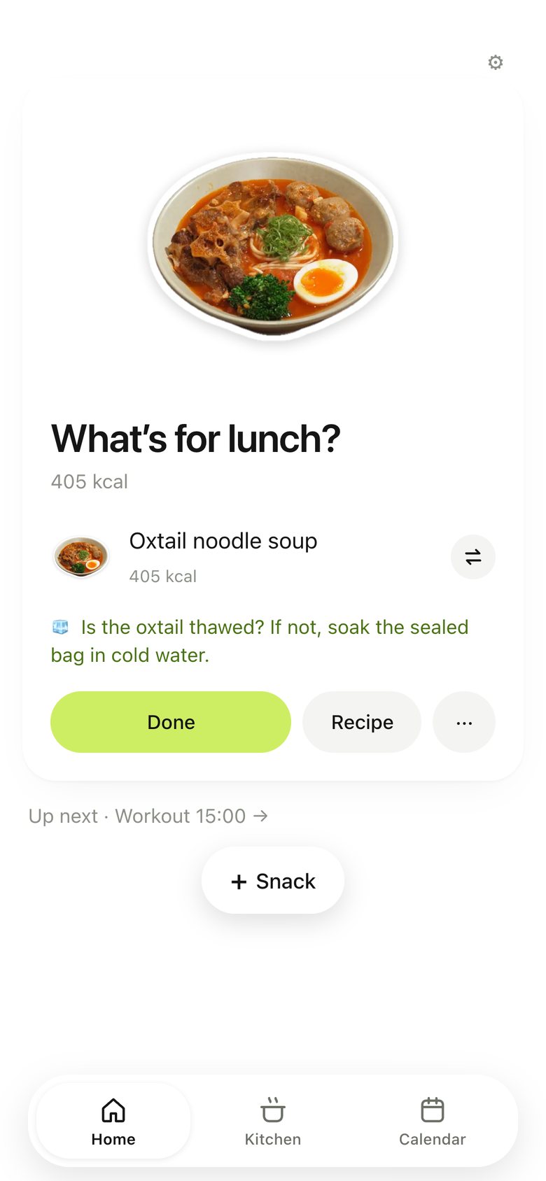 Home · Lunch & Dinner, version 4: Greeting, logo and page title removed.